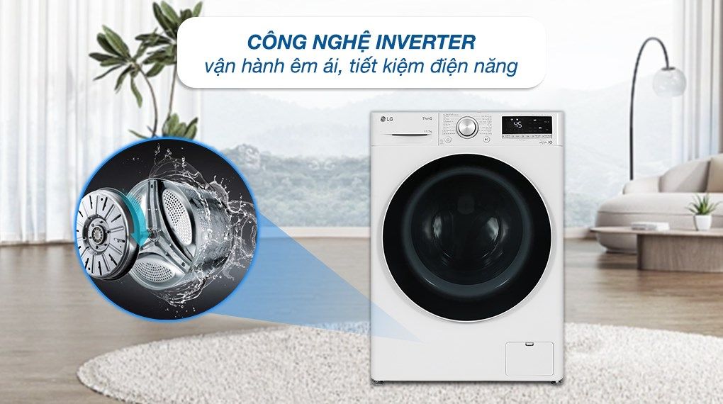 Máy giặt sấy LG 11kg FV1411D4W