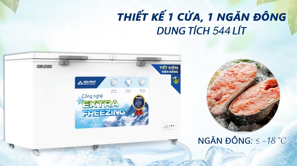 HPF AD6544 Tủ đông Hòa Phát 544 lít