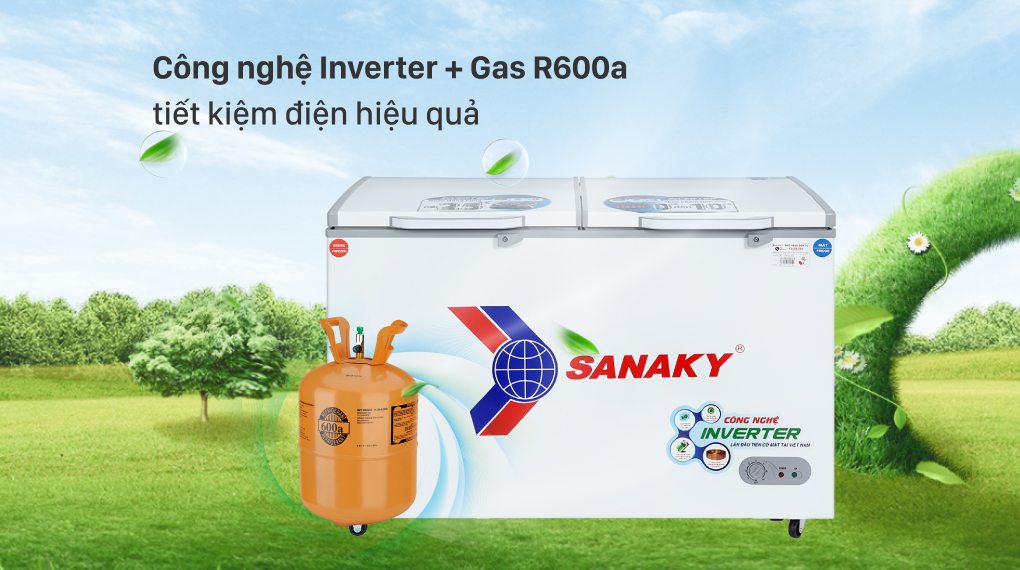 Tủ đông Sanaky Inverter 365 Lít VH-5699W3