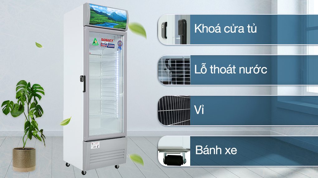 Tủ mát Sanaky 200 lít TM.VH258KL