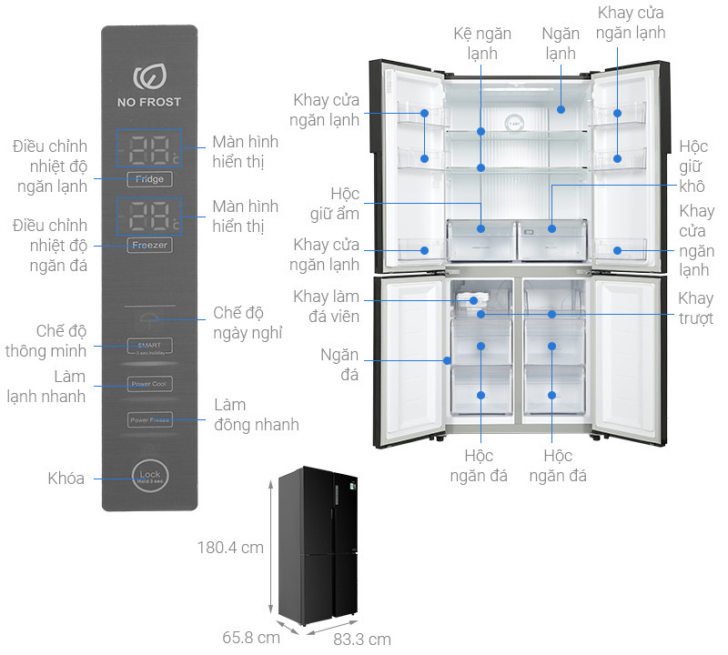 Aqua Inverter 456 lit AQR M525XAFB 2